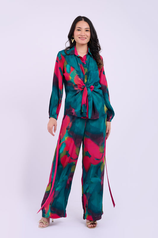 Skylar Crepe  Set - Abstract Green