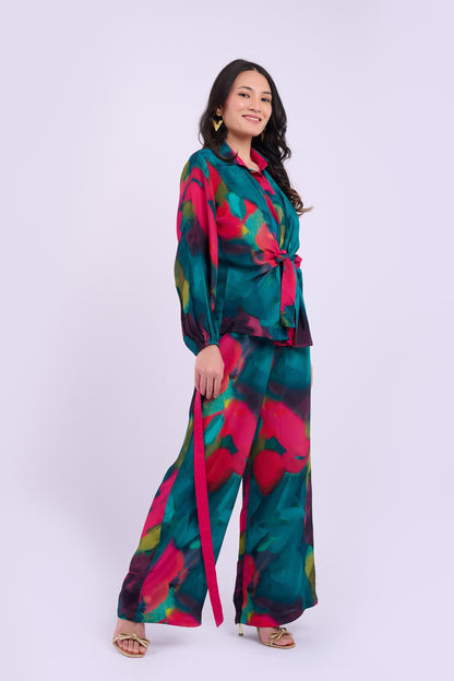Skylar Crepe  Set - Abstract Green