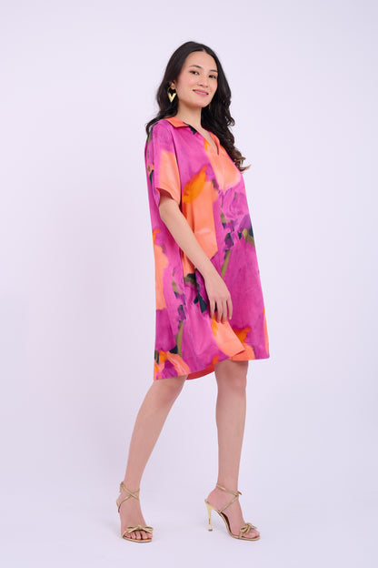 Aria Dress - Abstract Purple