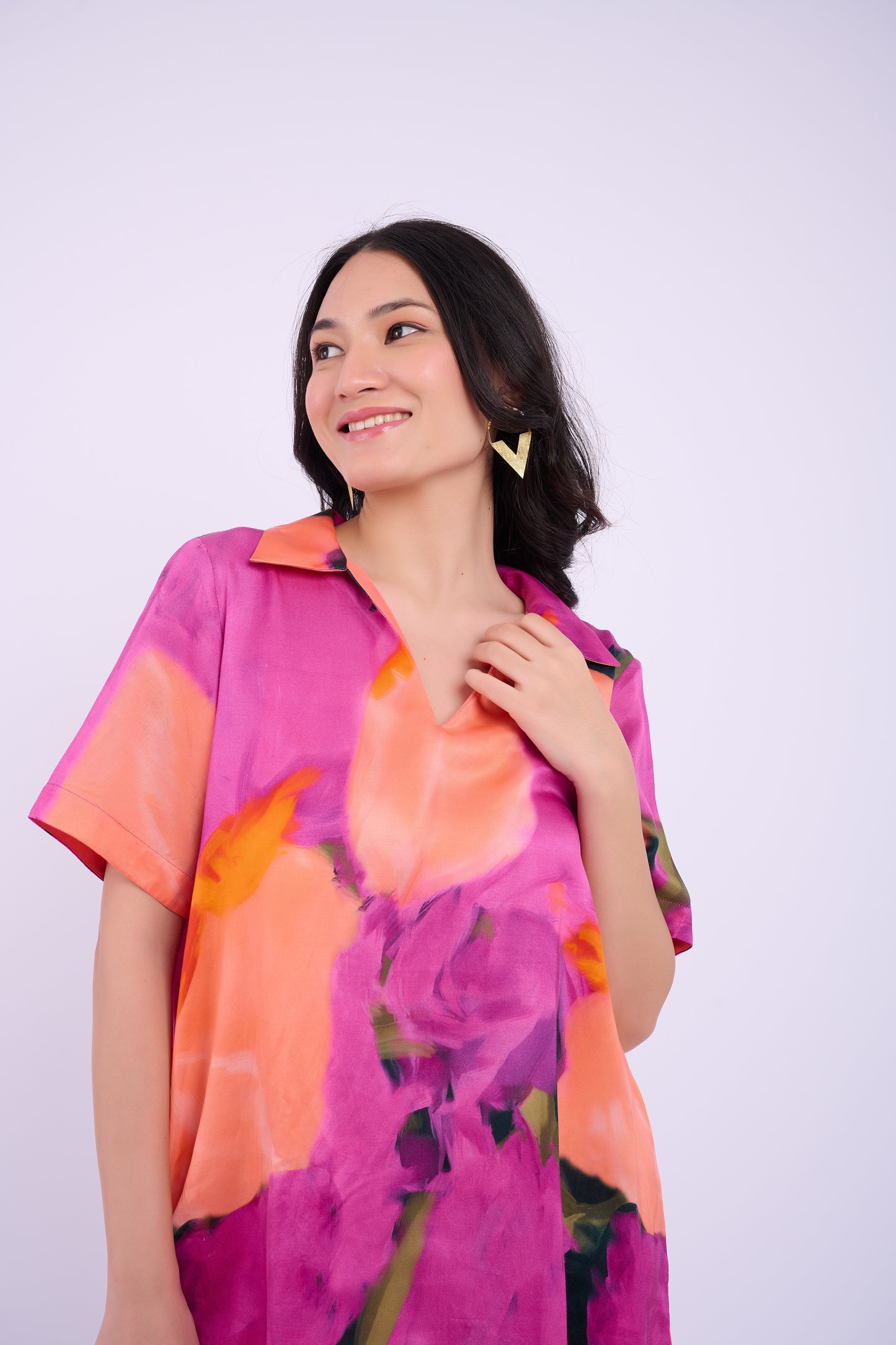Aria Dress - Abstract Purple