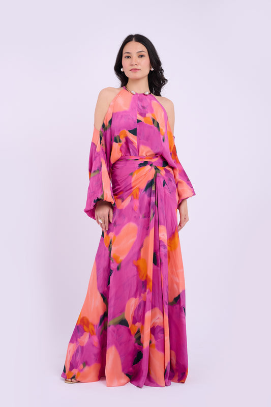 Elin Crepe  Set - Abstract Purple