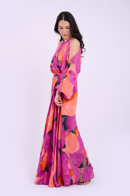 Elin Crepe  Set - Abstract Purple