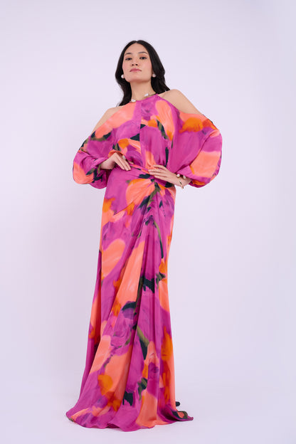 Elin Crepe  Set - Abstract Purple